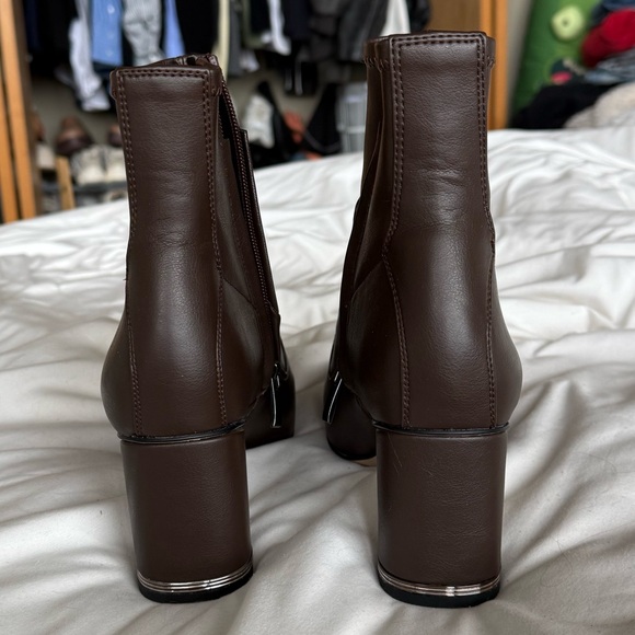 Franco Sarto Dark Brown Heeled Boots - Picture 4 of 5